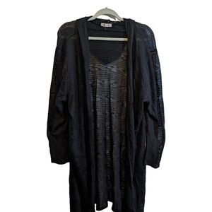 Black Open Knit Women's Sweater